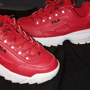 Red Fila womens Shoes